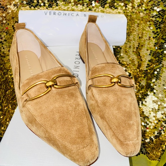 🤎💛VERONICA BEARD CHAMPLAIN CHAIN POINTED TOE FLATS💛🤎 - Picture 2 of 7